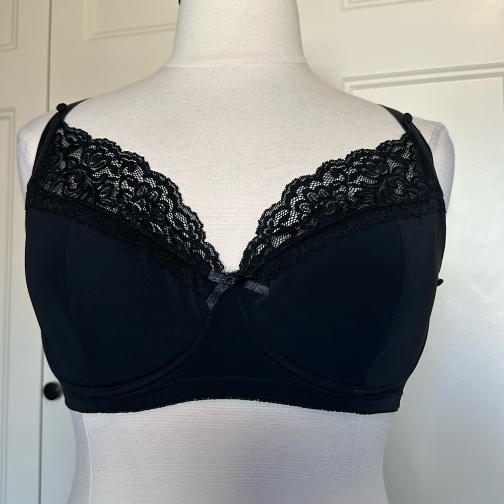 Hips & Curves Bra with Convertible Lace 40C/D/DD Black